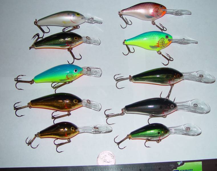 Lot Of 5 Vintage MANN’S Deep Hog 20+ Crankbaits